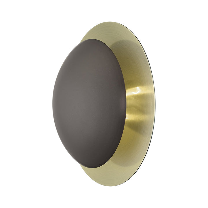 2 Light English Bronze Medium Semi-Flush/ Wall Sconce