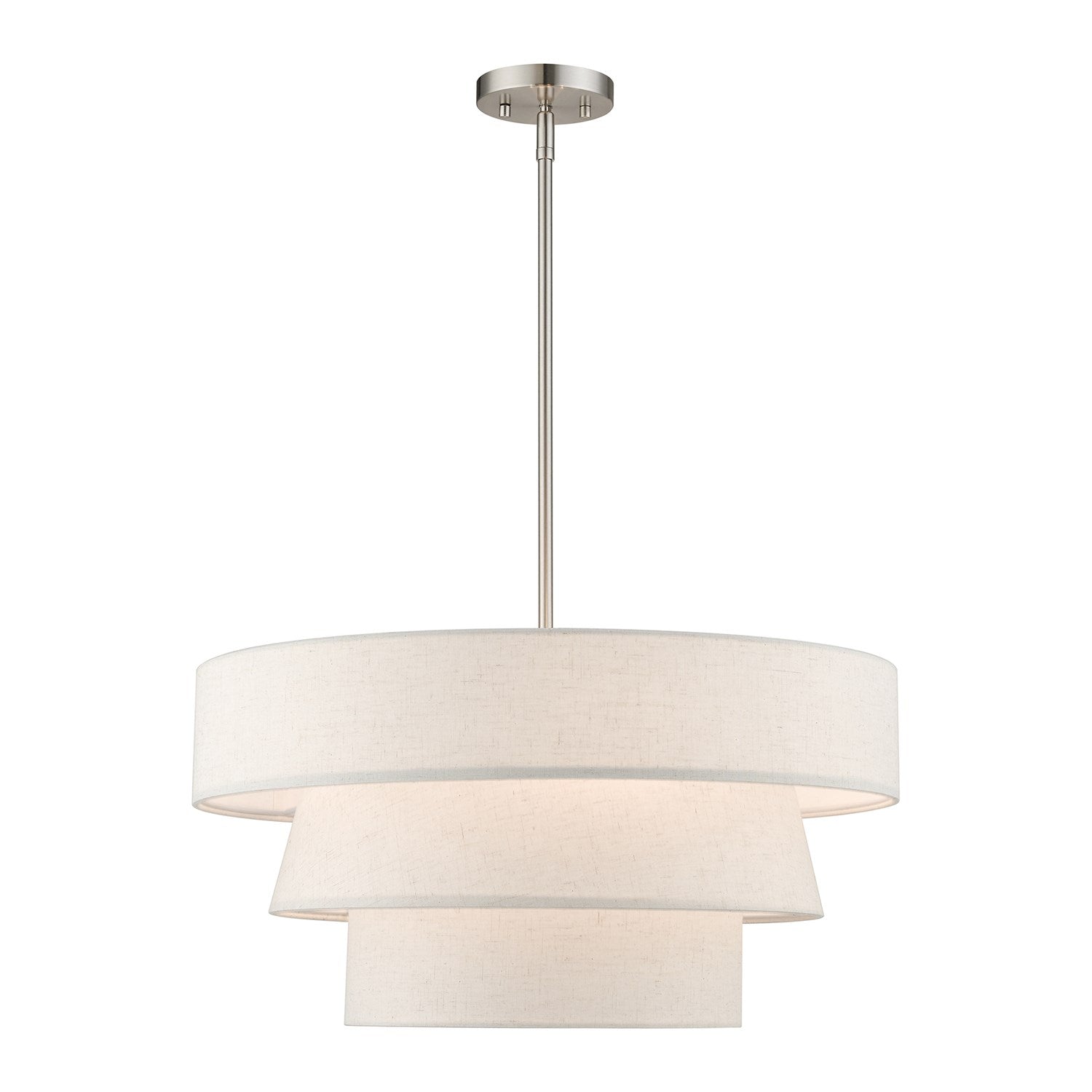 4 Light Brushed Nickel Pendant Chandelier by Livex Lighting