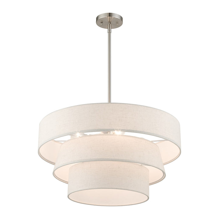 4 Light Brushed Nickel Pendant Chandelier