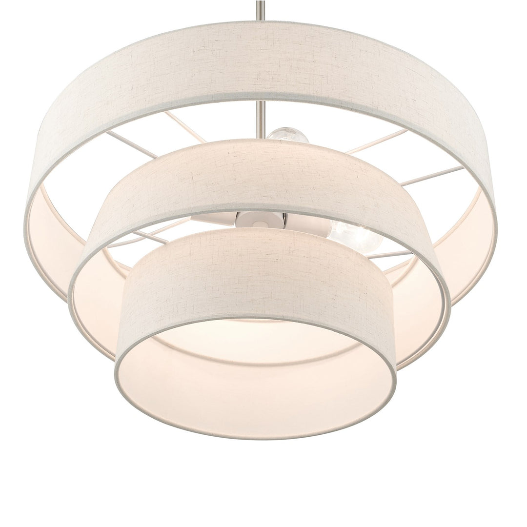 4 Light Brushed Nickel Pendant Chandelier