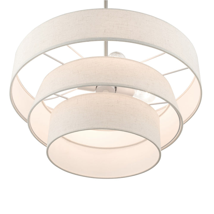 4 Light Brushed Nickel Pendant Chandelier
