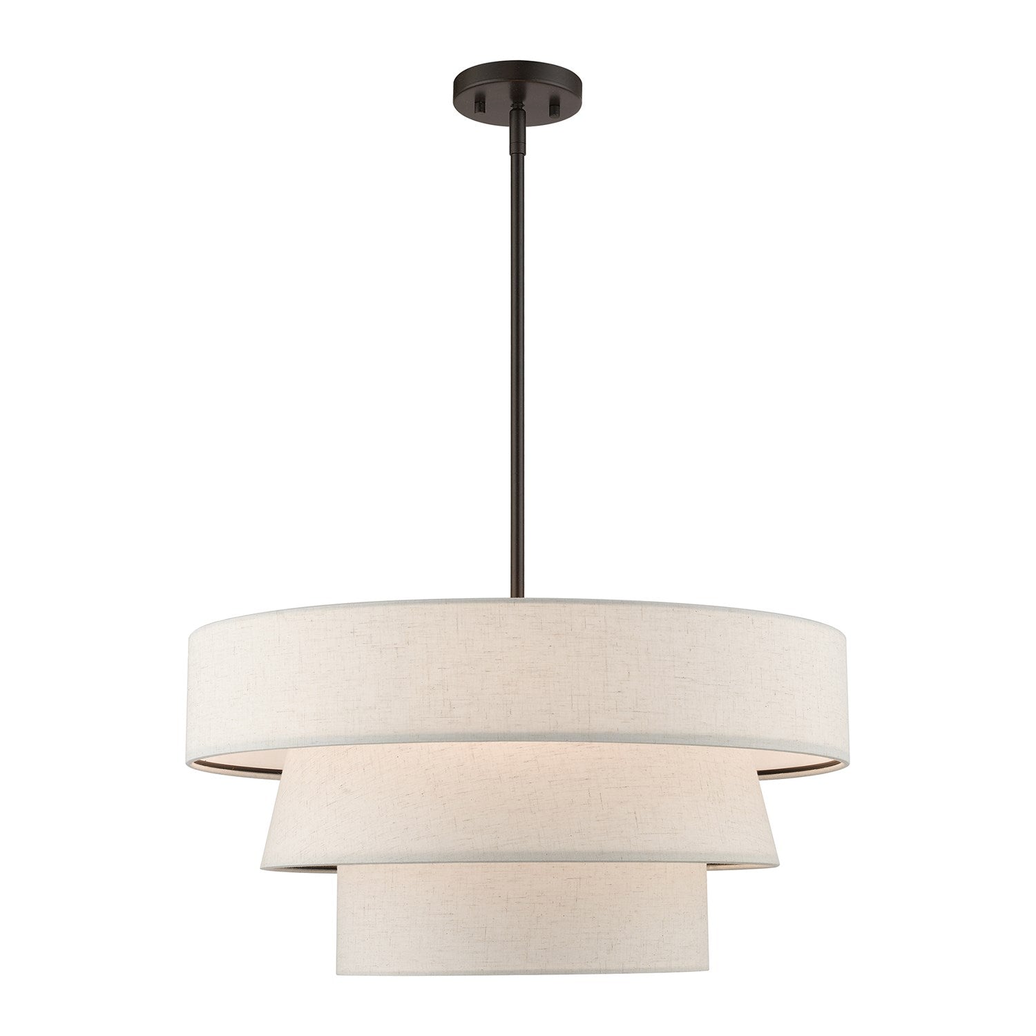 4 Light English Bronze Pendant Chandelier by Livex Lighting