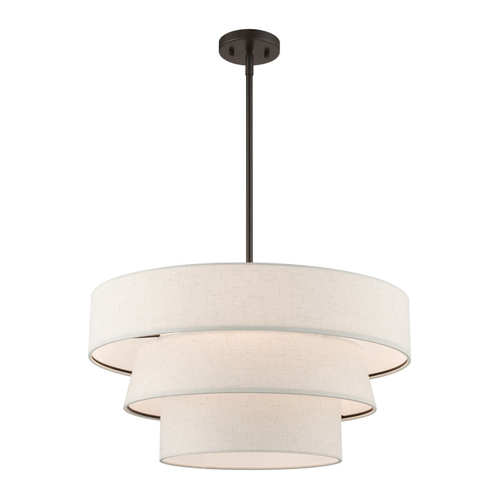 4 Light English Bronze Pendant Chandelier