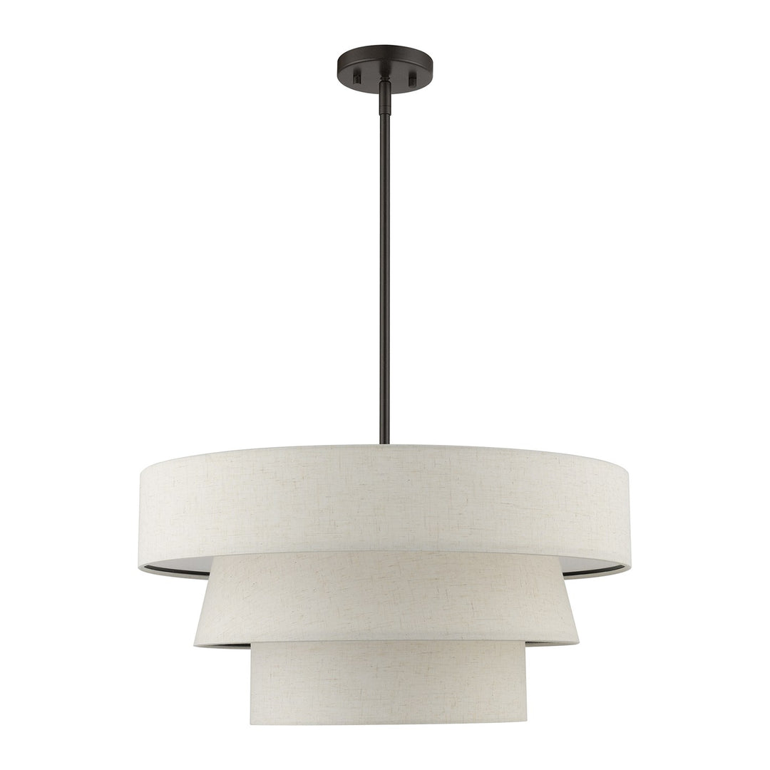 4 Light English Bronze Pendant Chandelier