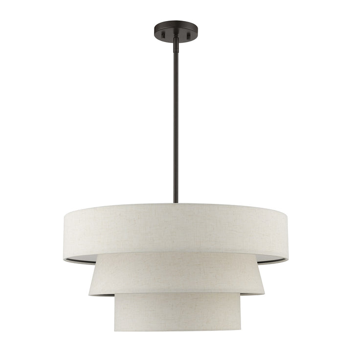 4 Light English Bronze Pendant Chandelier
