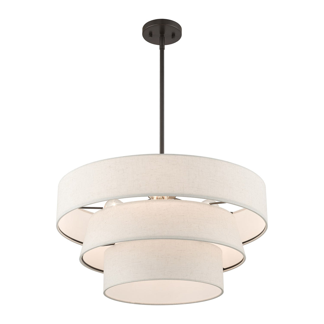 4 Light English Bronze Pendant Chandelier
