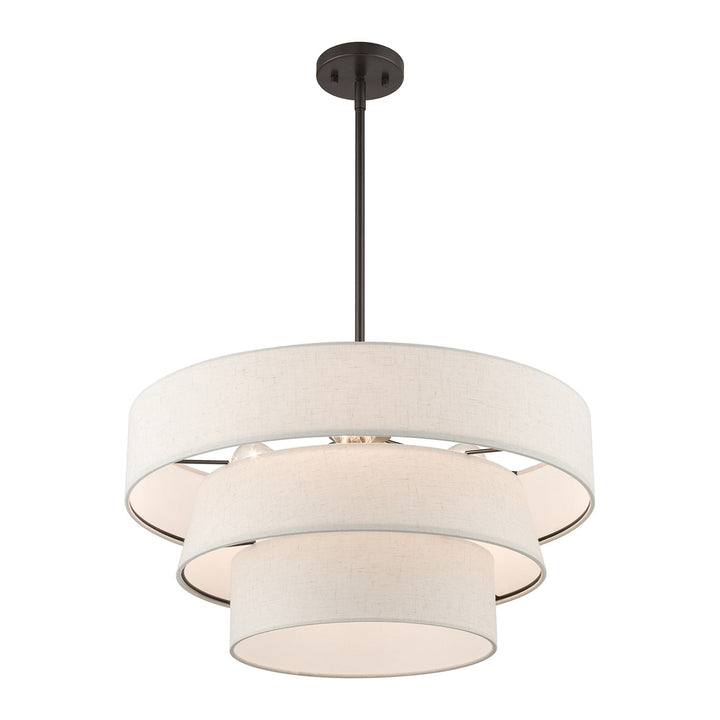4 Light English Bronze Pendant Chandelier