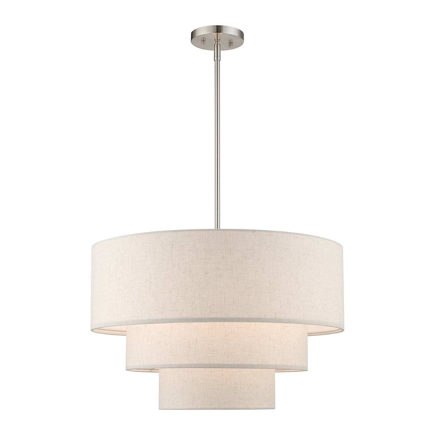 4 Light Brushed Nickel Pendant Chandelier by Livex Lighting