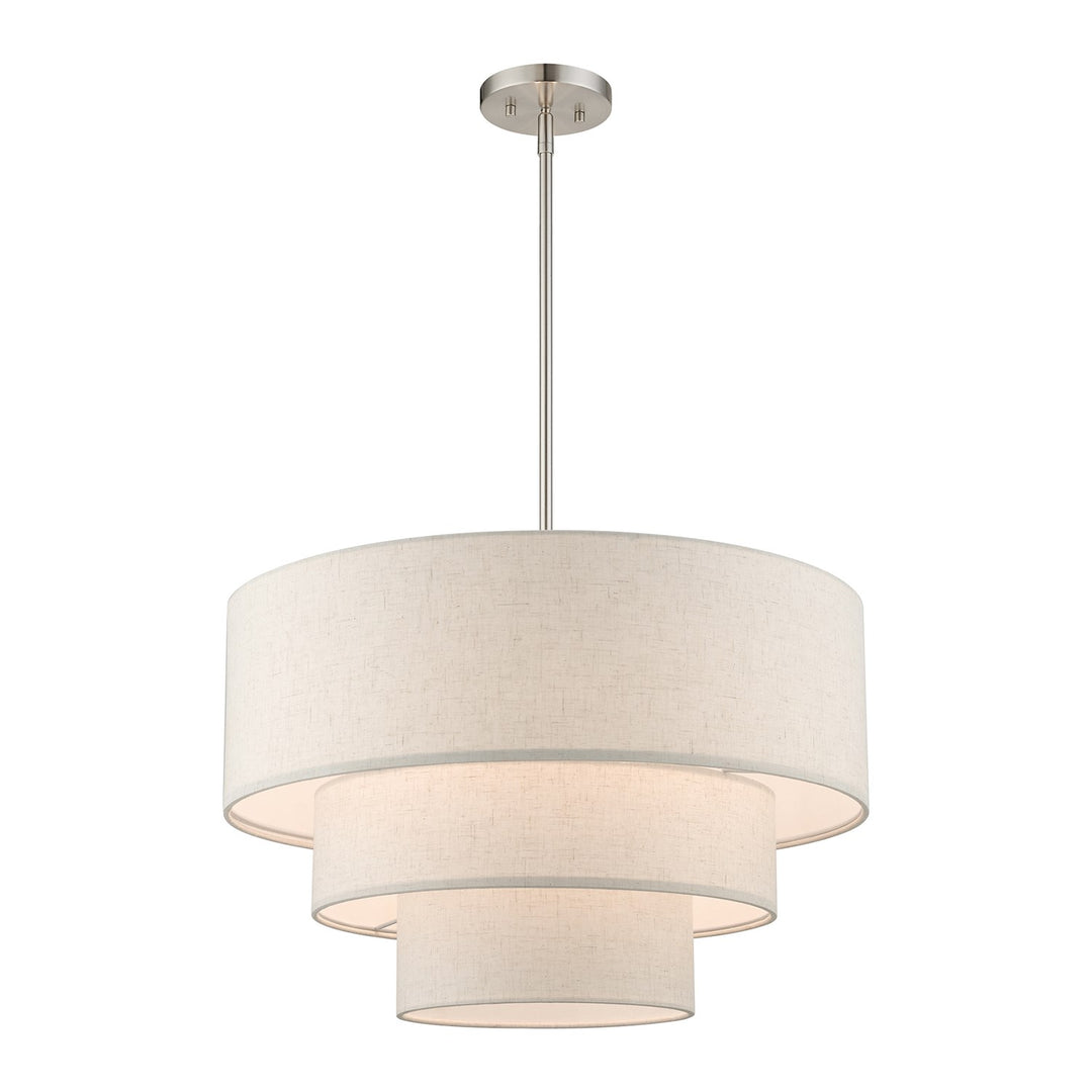 4 Light Brushed Nickel Pendant Chandelier