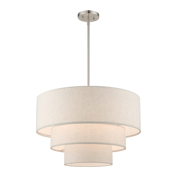 4 Light Brushed Nickel Pendant Chandelier