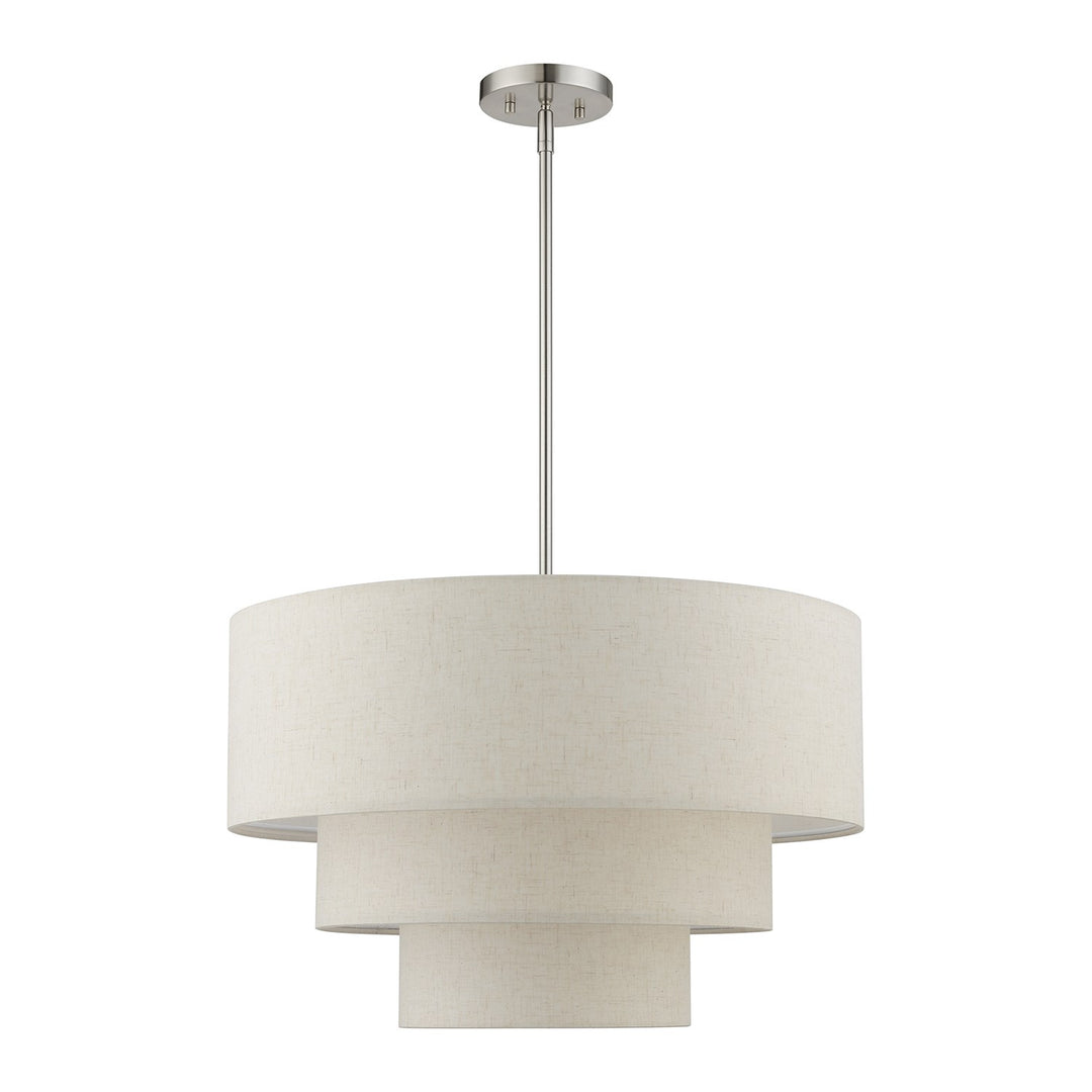 4 Light Brushed Nickel Pendant Chandelier