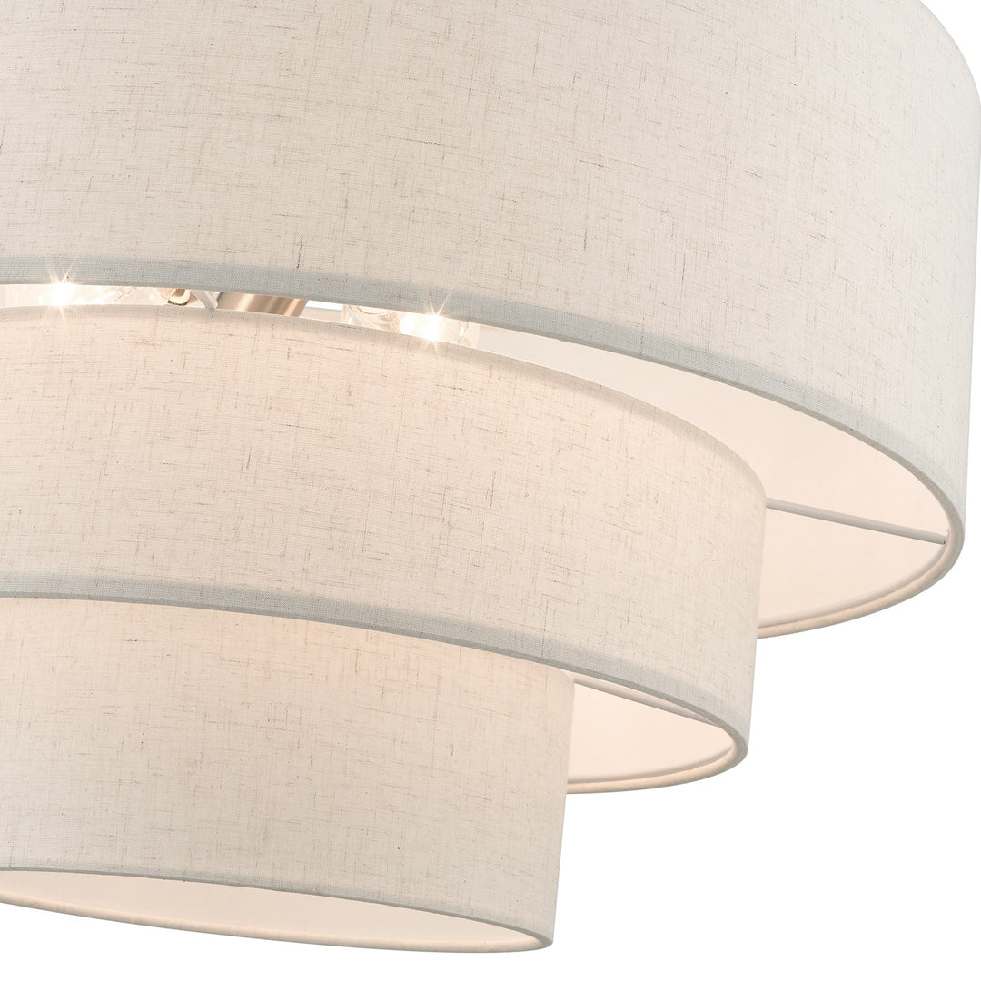 4 Light Brushed Nickel Pendant Chandelier