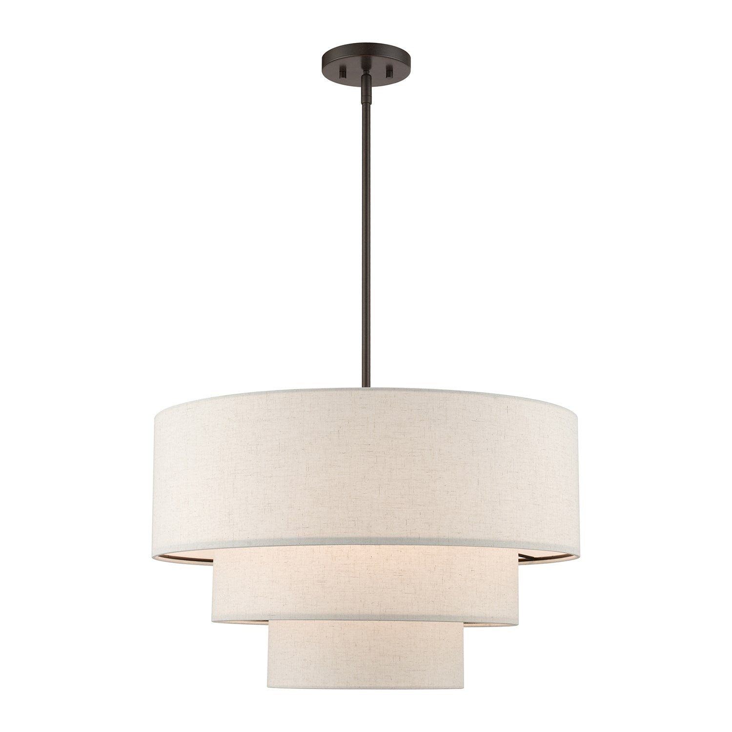 4 Light English Bronze Pendant Chandelier by Livex Lighting
