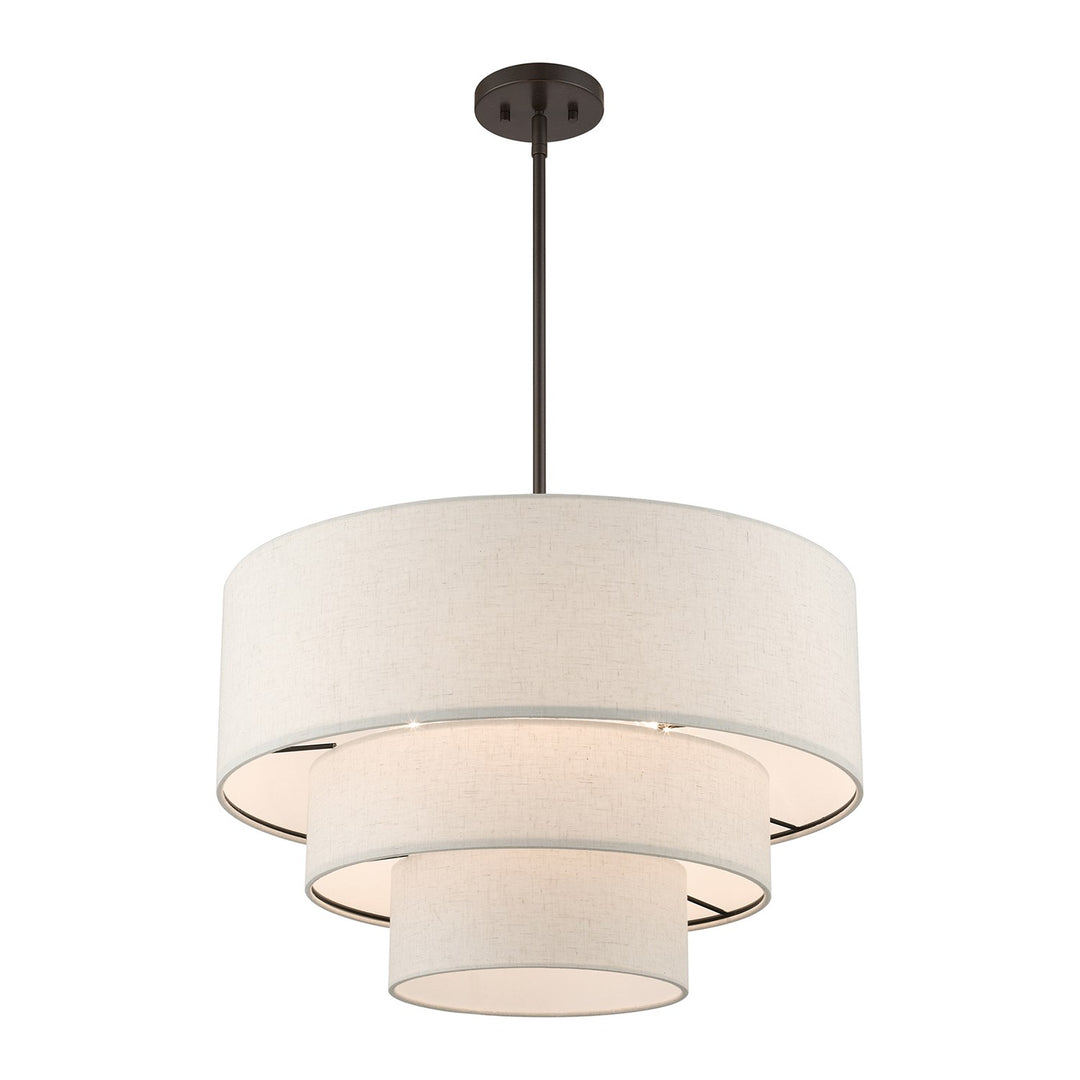 4 Light English Bronze Pendant Chandelier