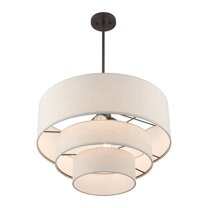4 Light English Bronze Pendant Chandelier