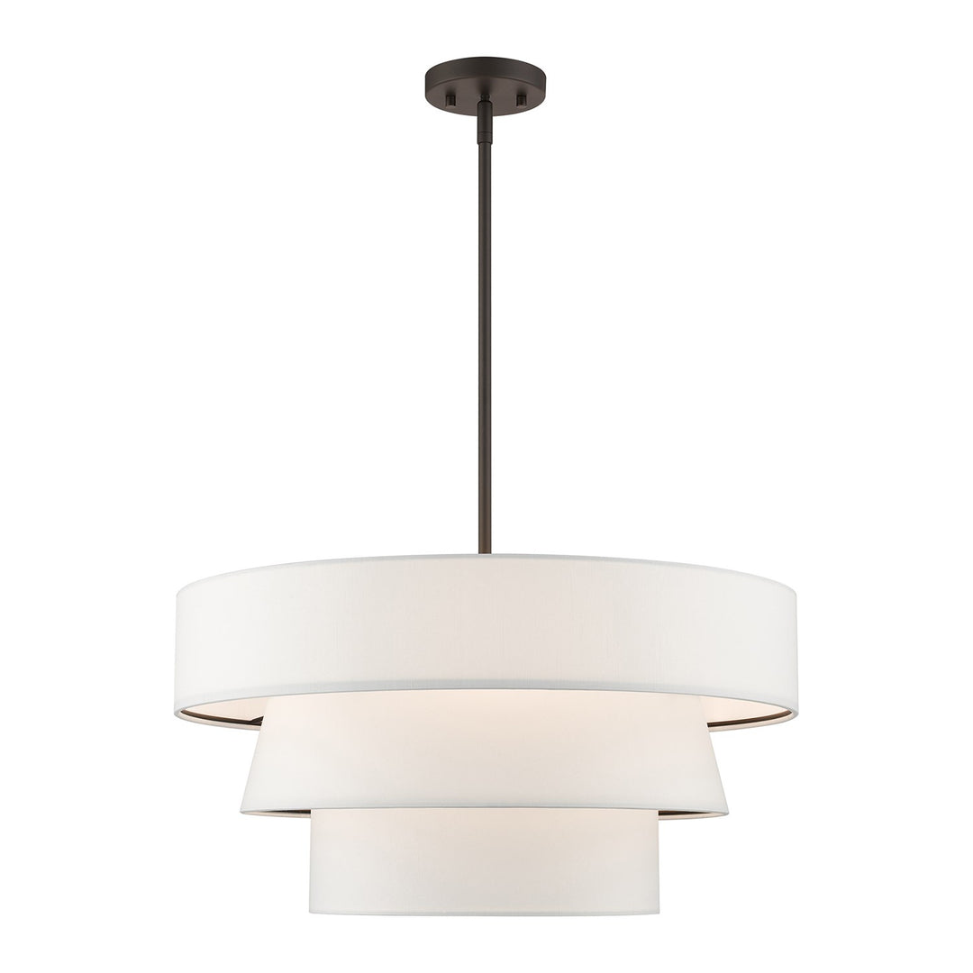 4 Light Bronze Pendant Chandelier by Livex Lighting