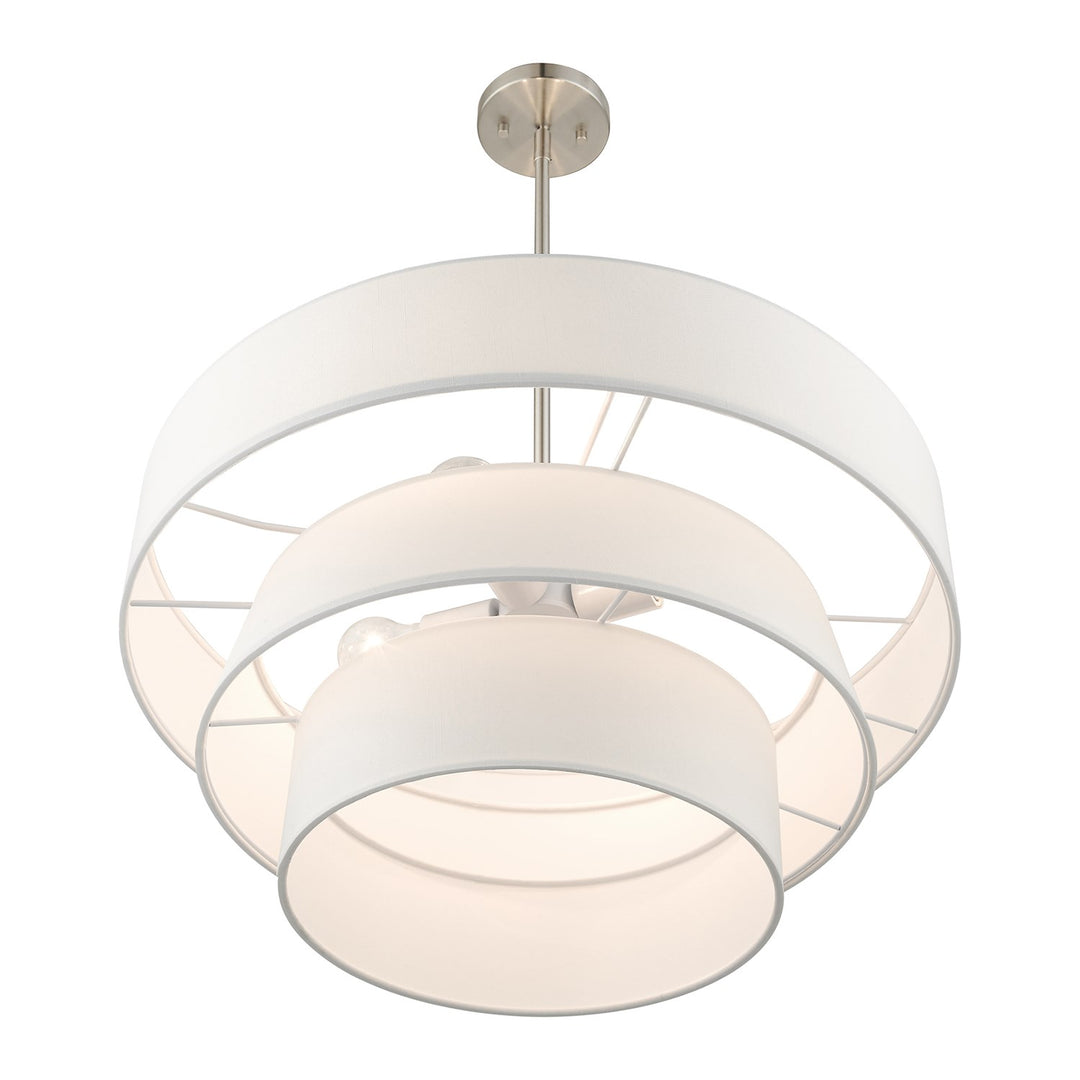 4 Light Brushed Nickel Pendant Chandelier