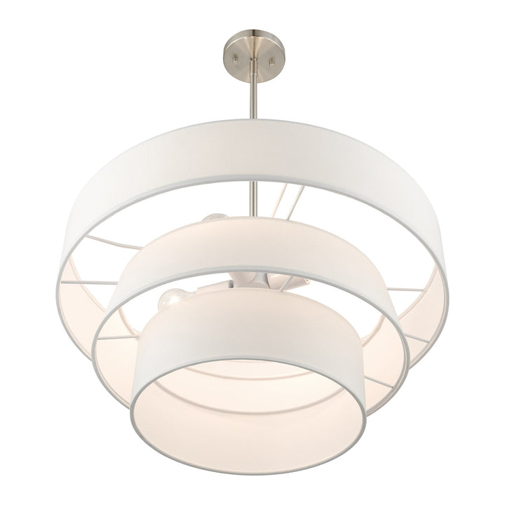 4 Light Brushed Nickel Pendant Chandelier