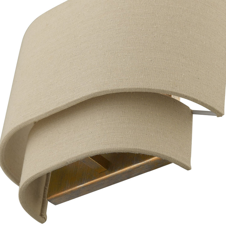 1 Light Antique Gold Leaf Ada Sconce