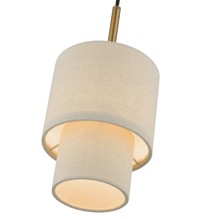 1 Light Antique Gold Leaf Mini Pendant