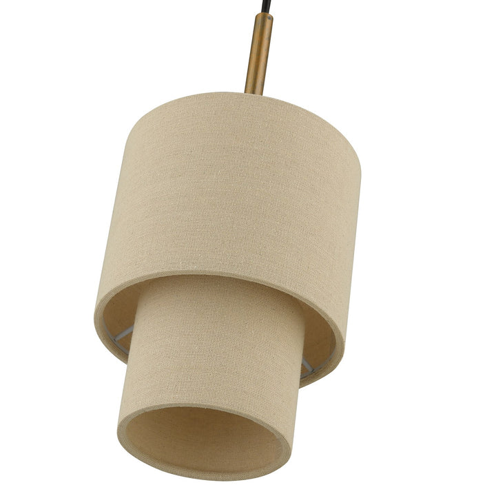 1 Light Antique Gold Leaf Mini Pendant