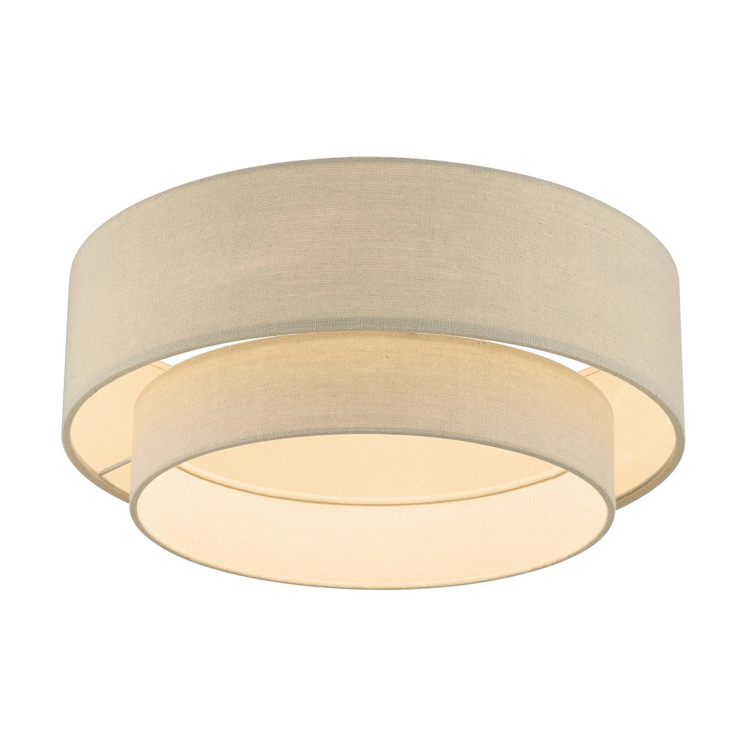 3 Light Antique Gold Leaf Large Semi-Flush