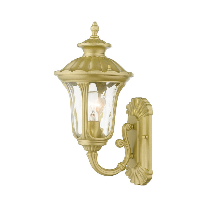 1 Light Soft Gold Outdoor Small Wall Lantern by Livex Lighting