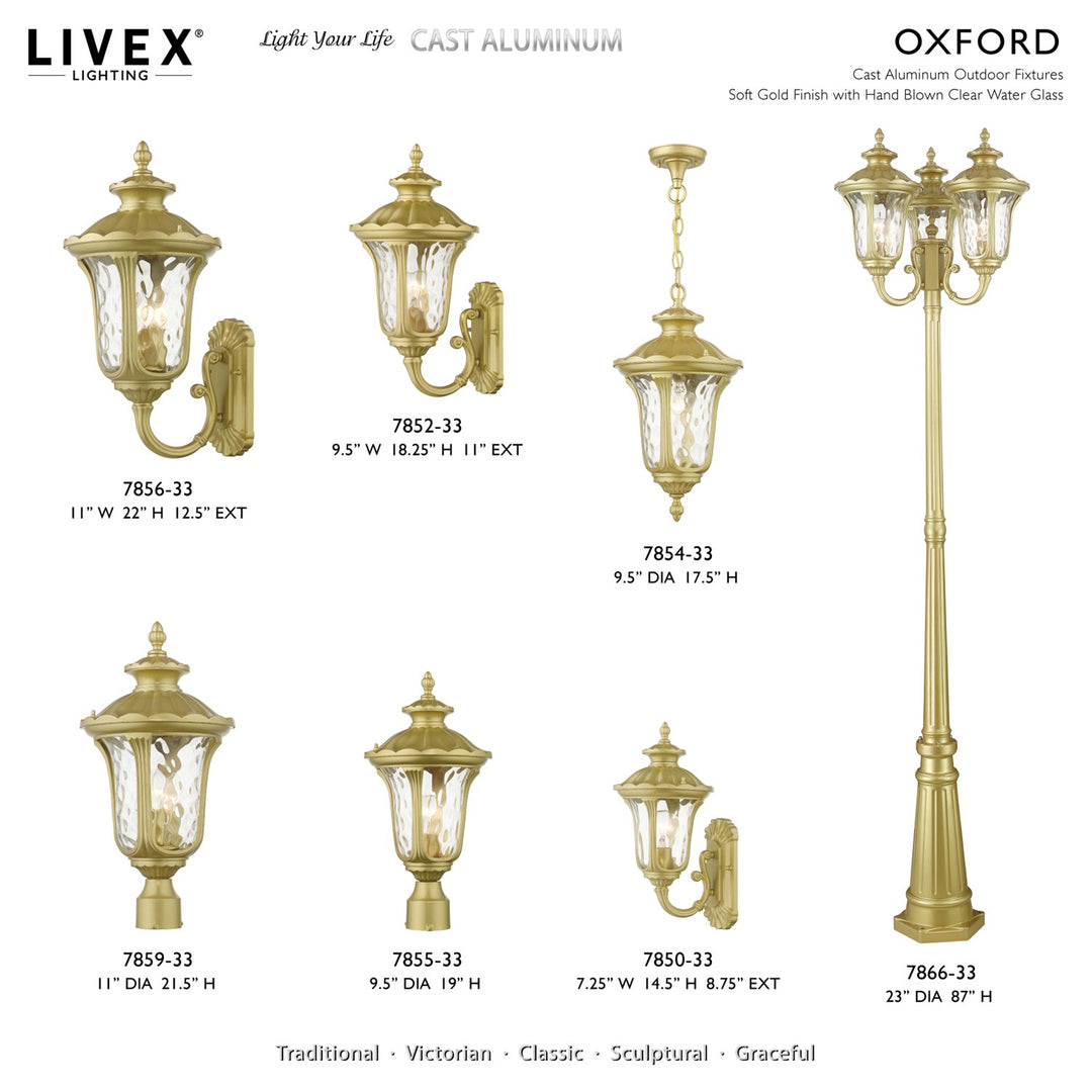 1 Light Soft Gold Outdoor Small Wall Lantern