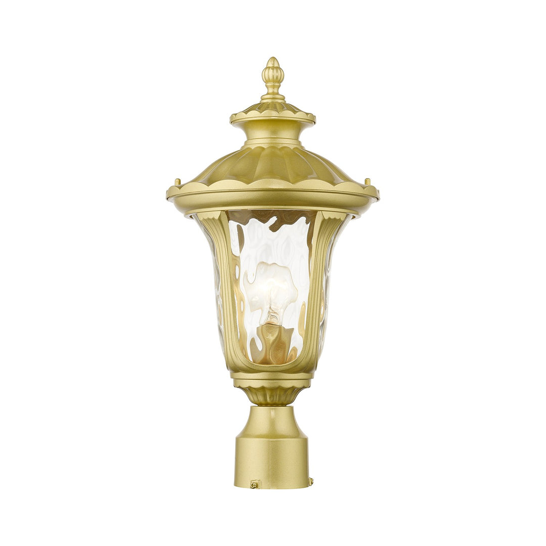 1 Light Soft Gold Outdoor Medium Post Top Lantern