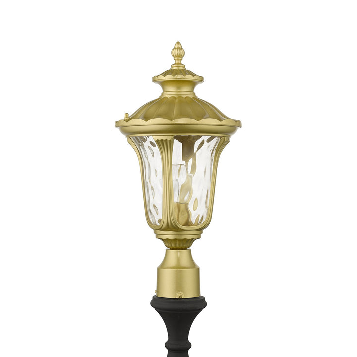 1 Light Soft Gold Outdoor Medium Post Top Lantern