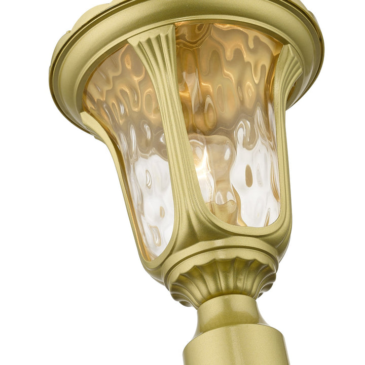 1 Light Soft Gold Outdoor Medium Post Top Lantern