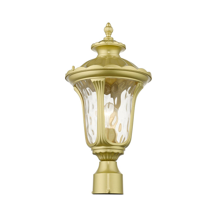 1 Light Soft Gold Outdoor Medium Post Top Lantern