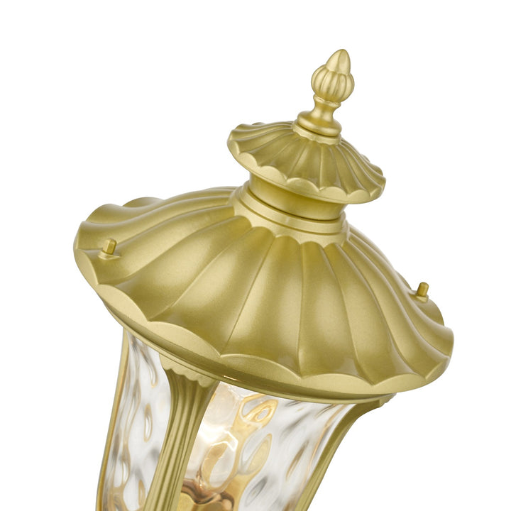 1 Light Soft Gold Outdoor Medium Post Top Lantern