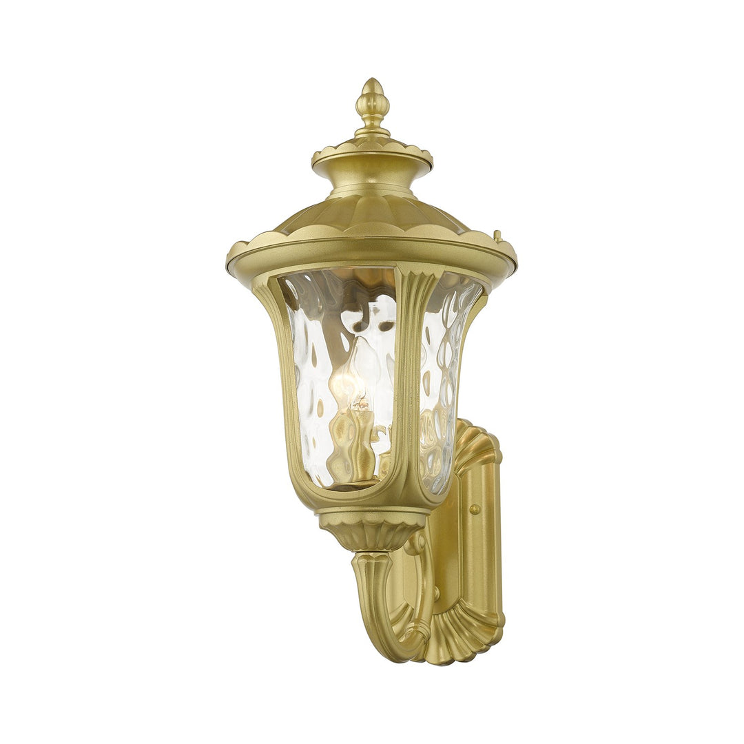 3 Light Soft Gold Outdoor Large Wall Lantern