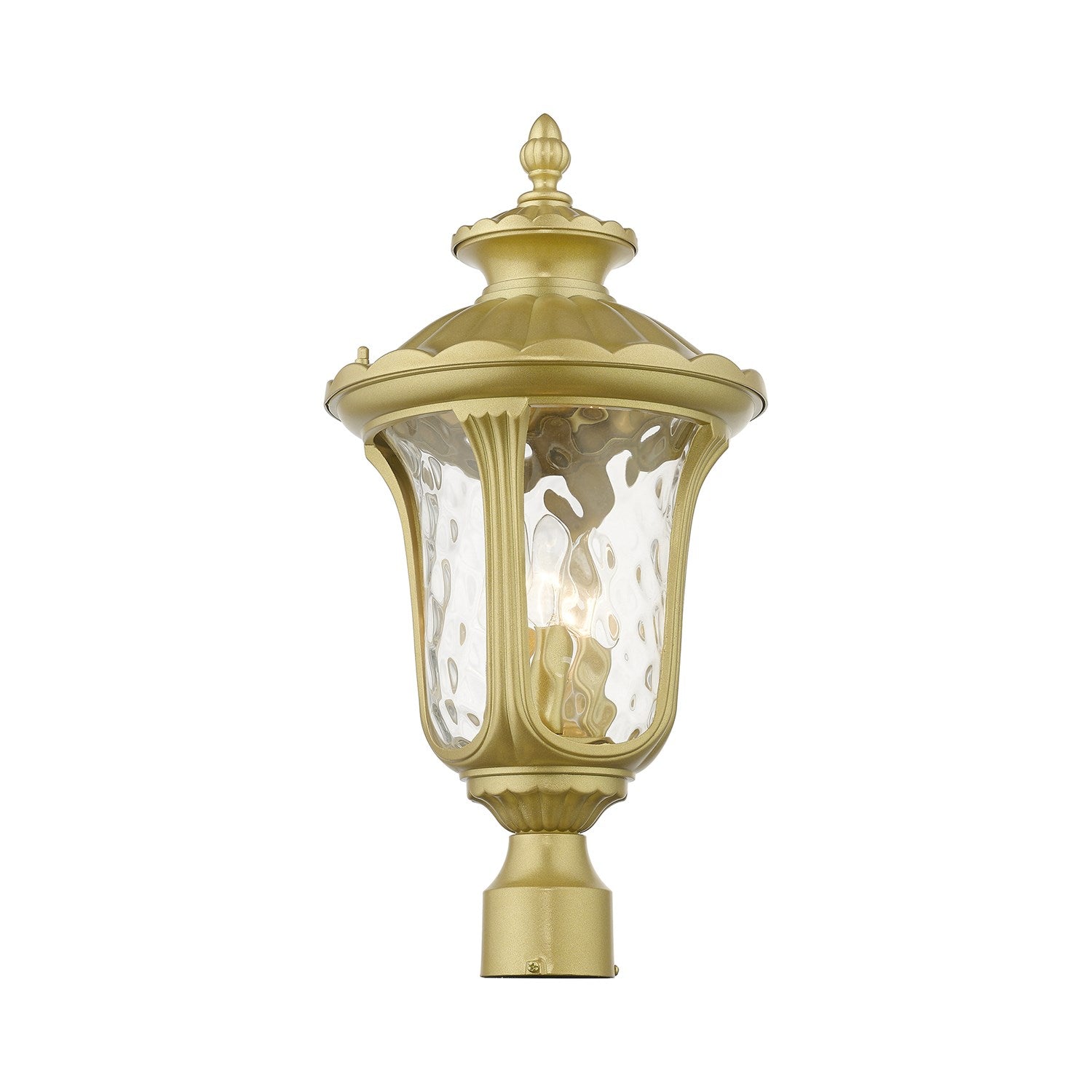 3 Light Soft Gold Outdoor Large Post Top Lantern