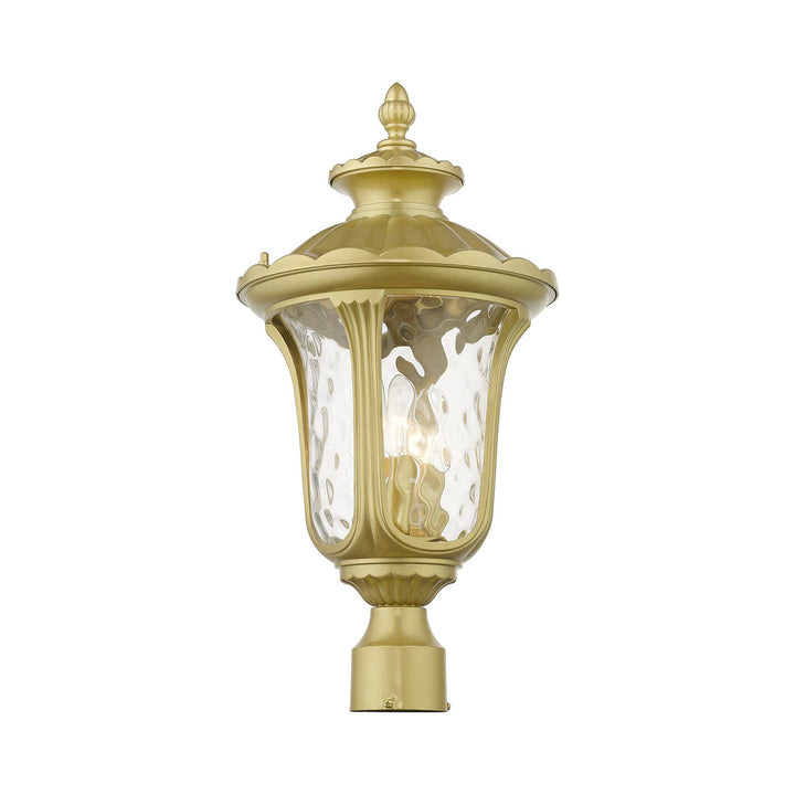 3 Light Soft Gold Outdoor Large Post Top Lantern