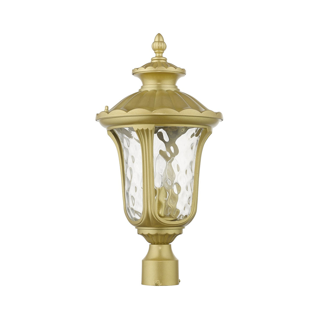 3 Light Soft Gold Outdoor Large Post Top Lantern
