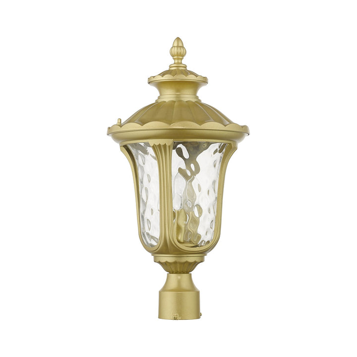 3 Light Soft Gold Outdoor Large Post Top Lantern