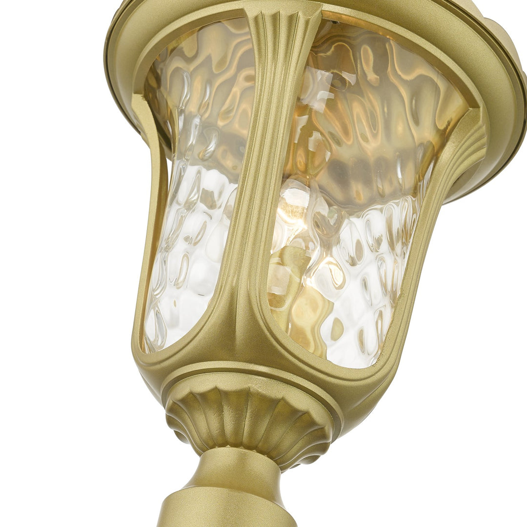 3 Light Soft Gold Outdoor Large Post Top Lantern