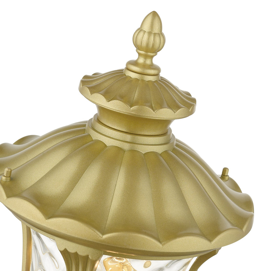 3 Light Soft Gold Outdoor Large Post Top Lantern