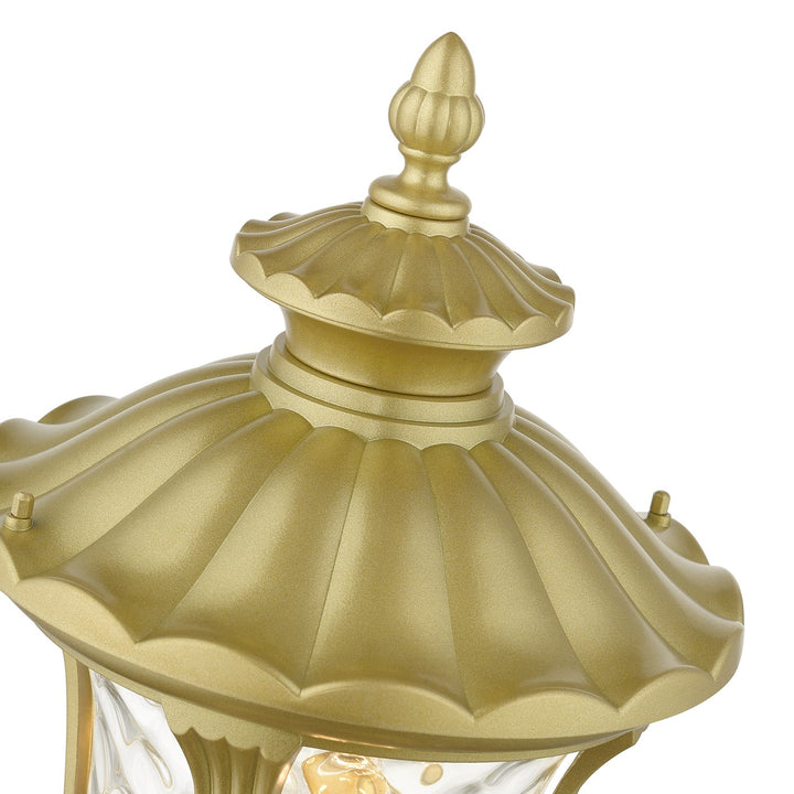 3 Light Soft Gold Outdoor Large Post Top Lantern