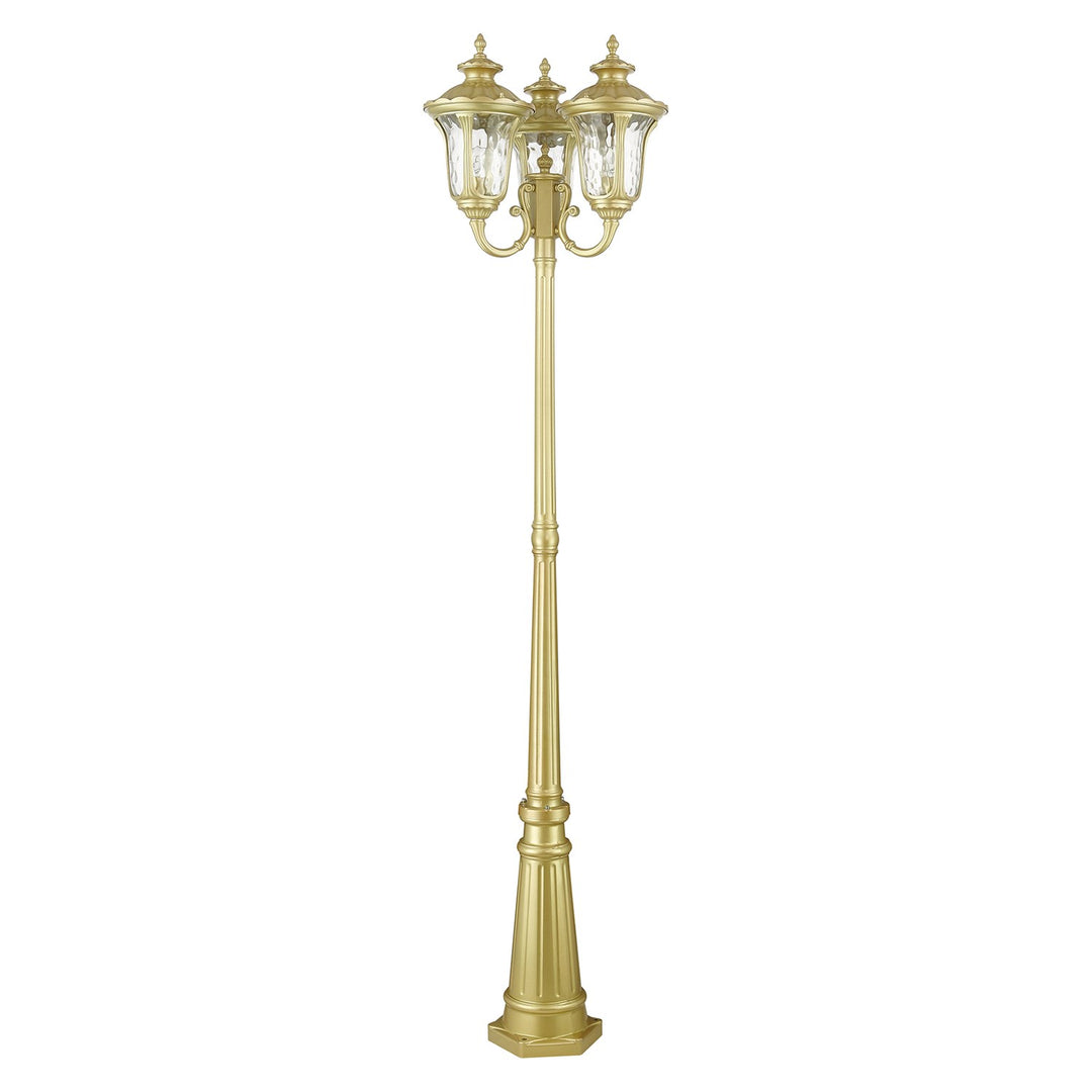 3 Light Soft Gold Post Light