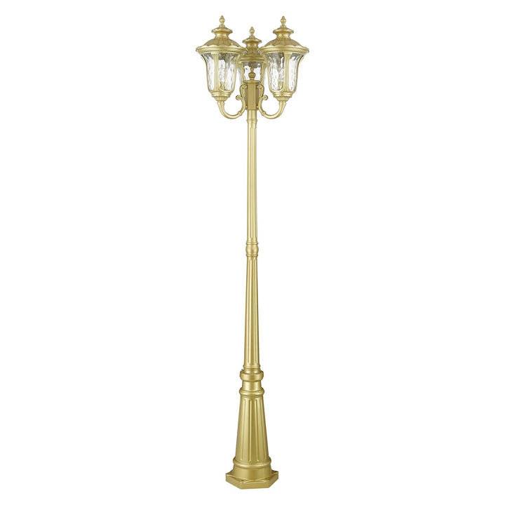 3 Light Soft Gold Post Light