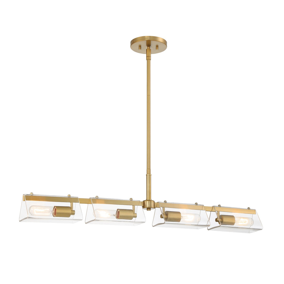 40.25 In. 4-Light Brushed Gold Modern Island Pendant Light by Designers Fountain
