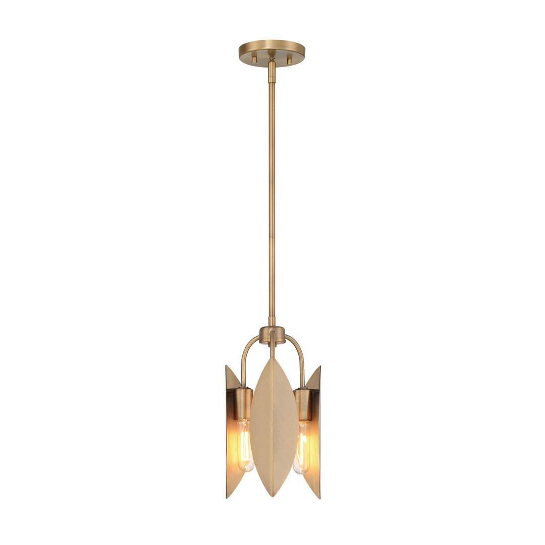 8.5 In. 3-Light Old Satin Brass Pendant Light by Designers Fountain