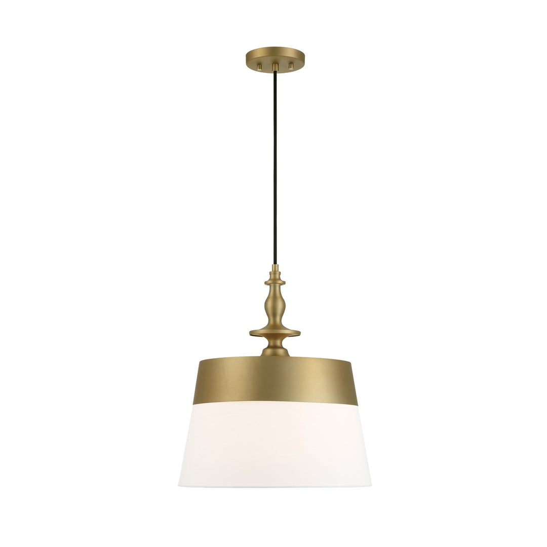 15.75 In. 1-Light Brushed Gold Transitional Pendant Light by Designers Fountain