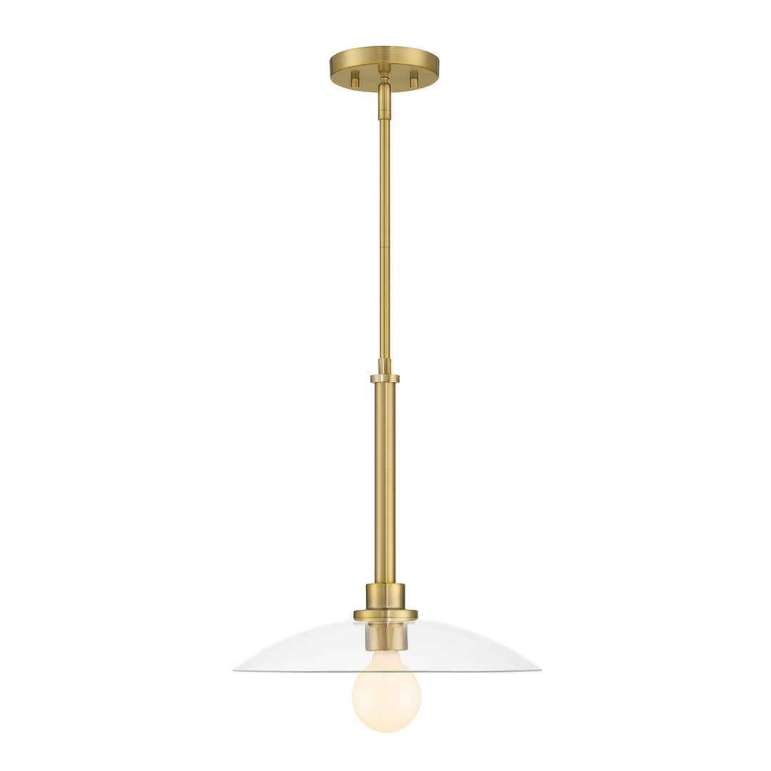 14 In. 1-Light Brushed Gold Modern Pendant Light by Designers Fountain