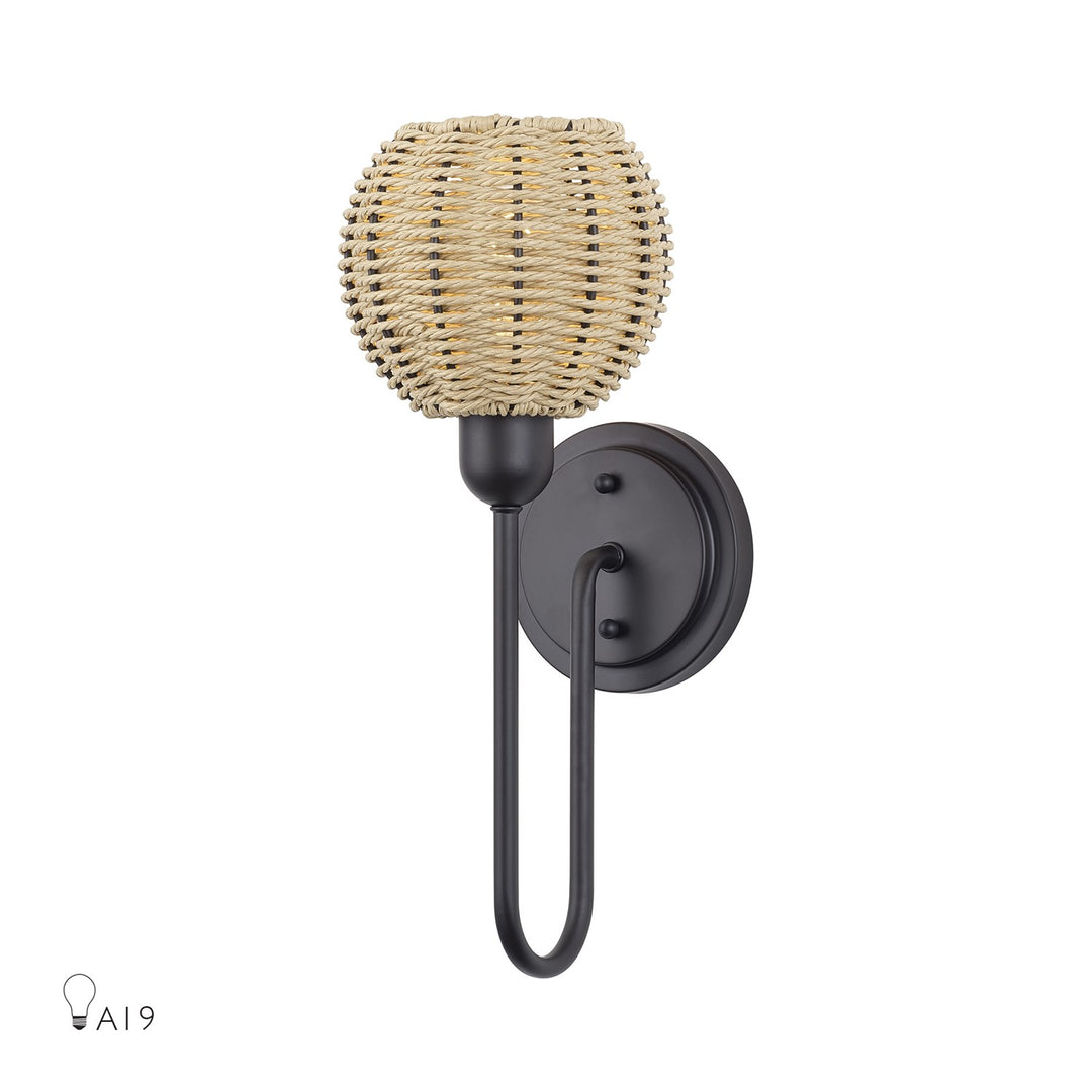 1 Light Bronze Single Sconce by Livex Lighting