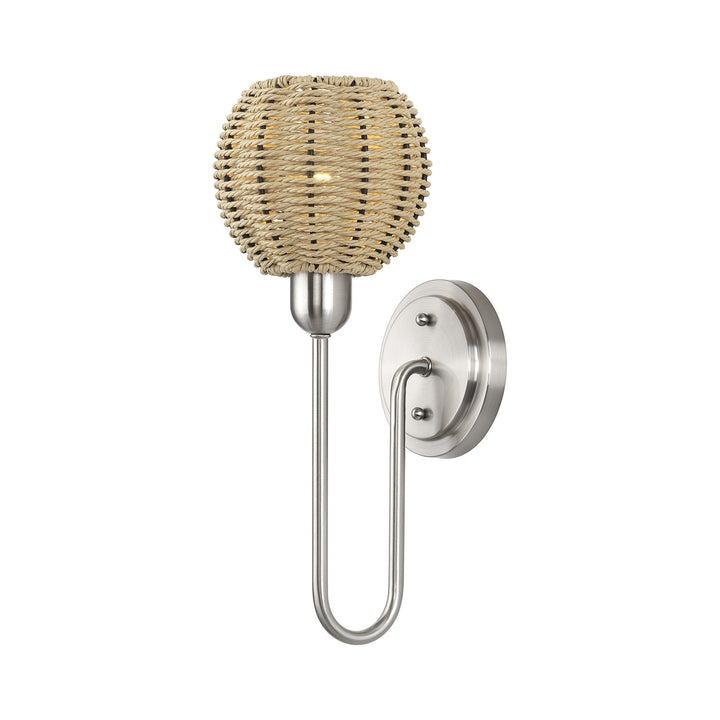 1 Light Brushed Nickel Single Sconce