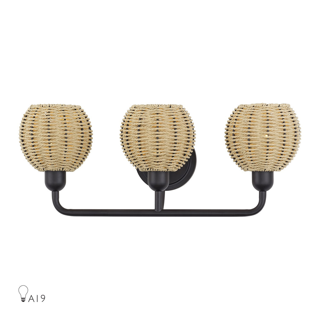 3 Light Bronze Vanity Sconce by Livex Lighting